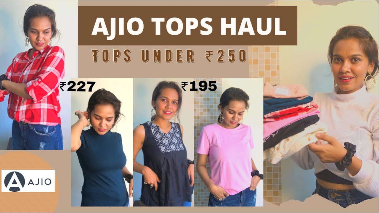 *CHEAPEST* AJIO HAUL | Tops *Under RS 250* | Ajio Summer Haul | Cute and Trendy Tops