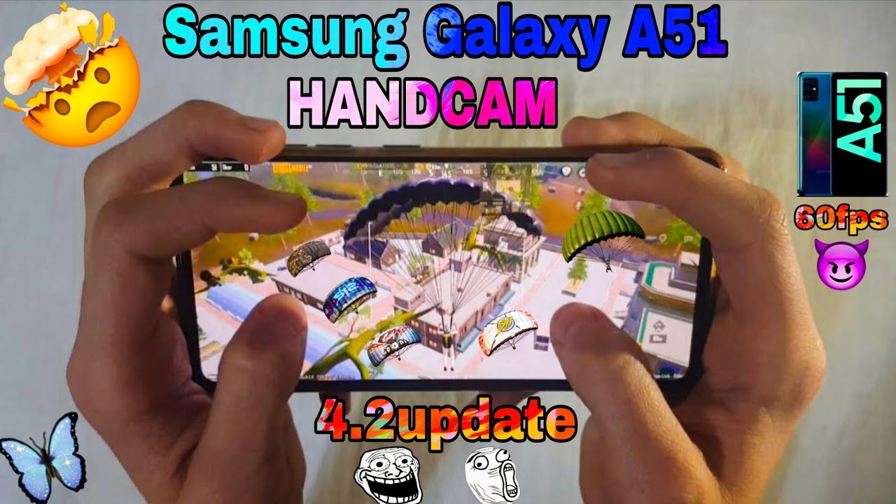 Samsung galaxy A51 SMOOTH 60FPS ❤ 👌 HANDCAM 🤩🖐 PUBG TEST 🥶😈 FULL RUSH 🥵😈 4.2update🤮 (2019)+(2026)