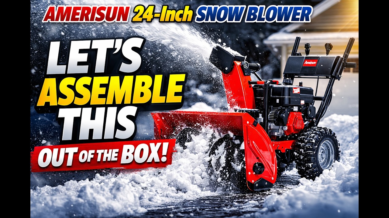 AMERISUNSnow 24-Inch Snow Blower putting together