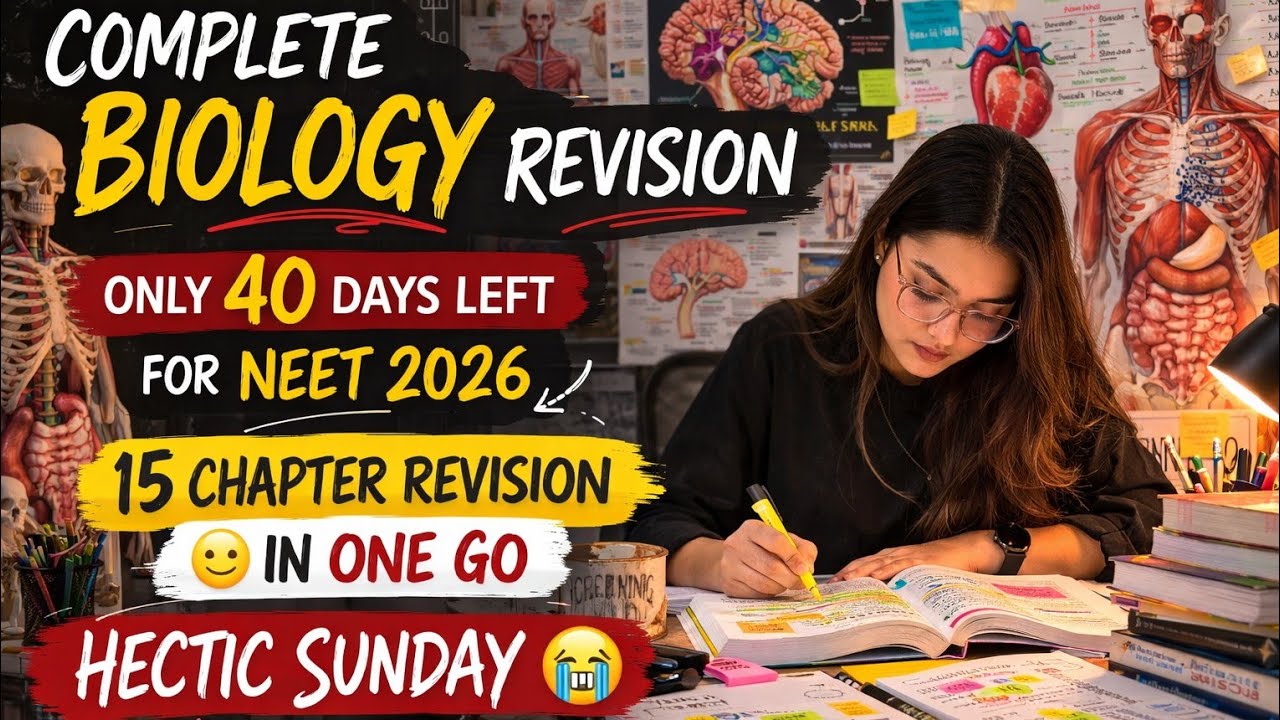 COMPLETE BIOLOGY REVISION 🩺 LAST 40 DAYS LEFT FOR NEET 😭