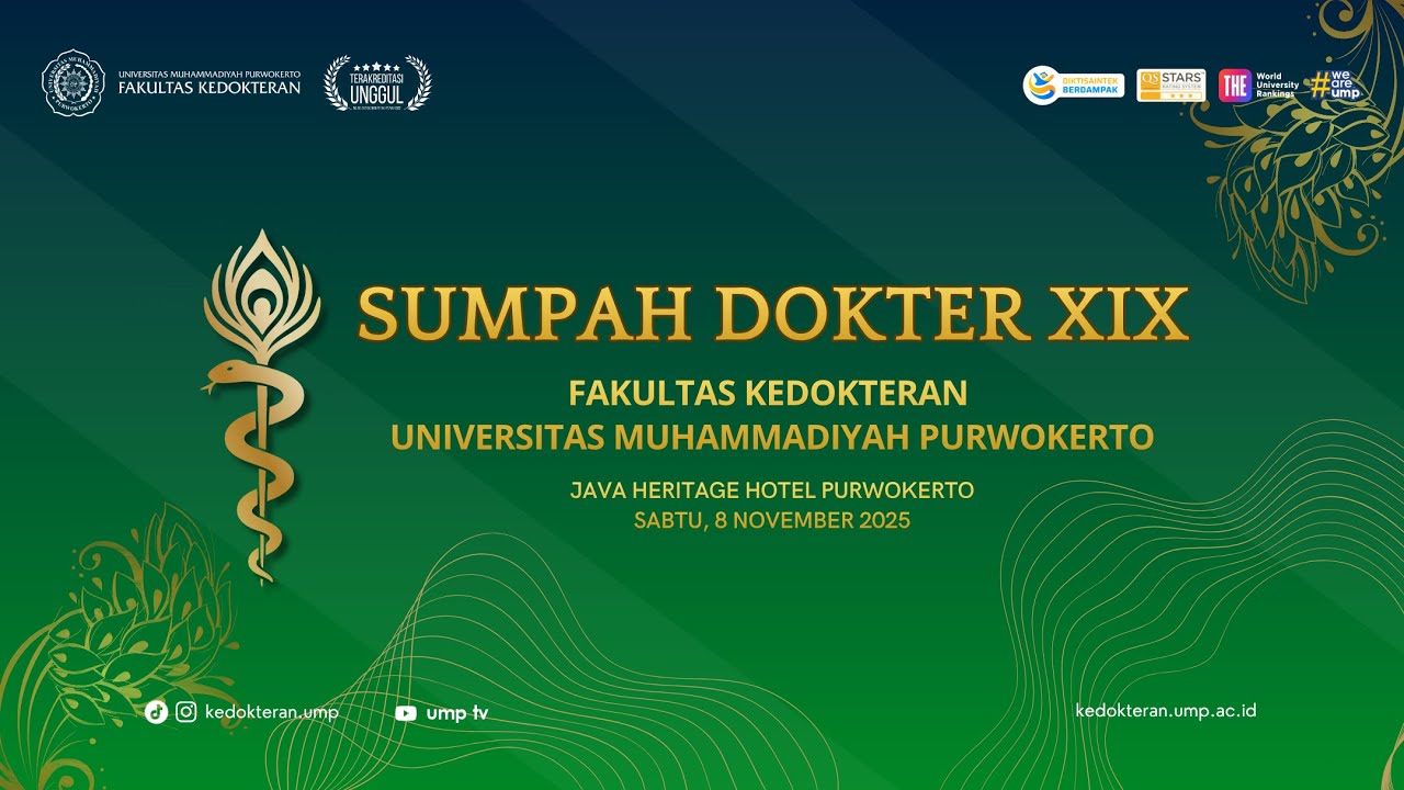 LIVE: Sumpah Dokter XIX, Fakultas Kedokteran, Universitas Muhammadiyah Purwokerto, 8 November 2025