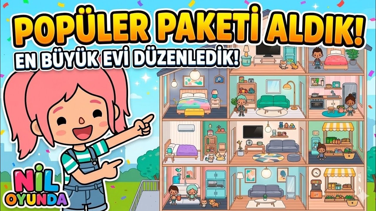 POPÜLER PAKET! ÜÇ KATLI EVİ DÜZENLEDİK! | Toca Life World Türkçe 🎀🎁 Nil Oyunda