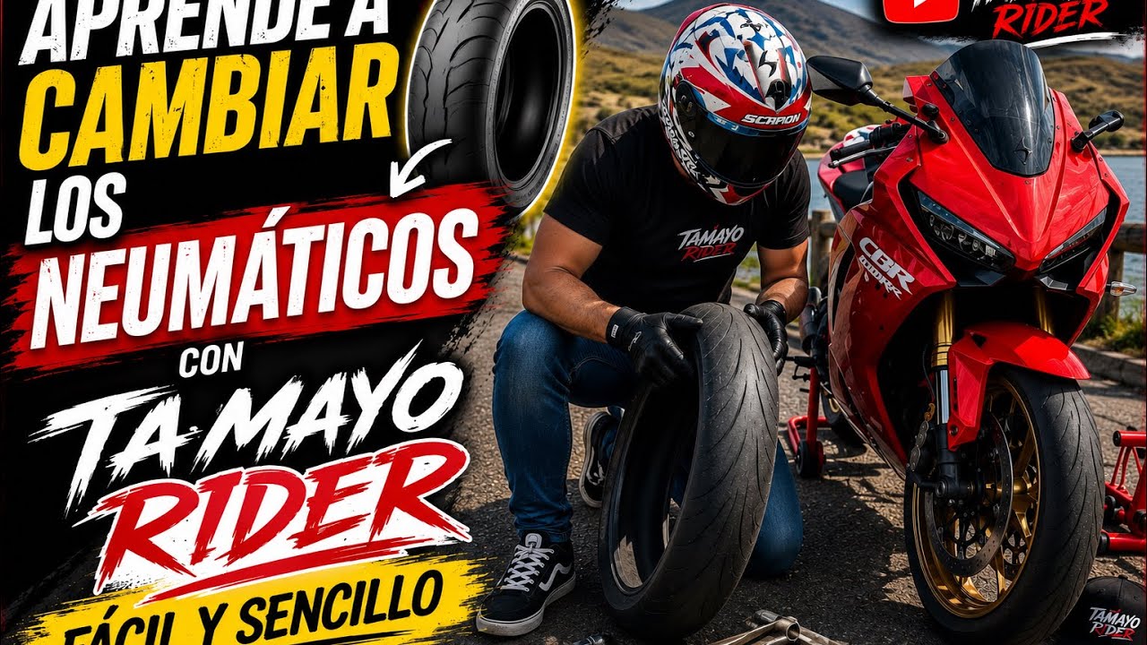 Aprende a cambiar los neumaticos de tu moto en casa FACIL! #tamayorider