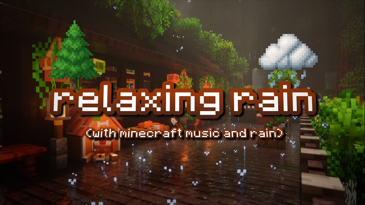 🌿you'll be just fine...💧(Minecraft Nostalgic C418 Music) Rain Ambience |Dark Academia Study Vibes|