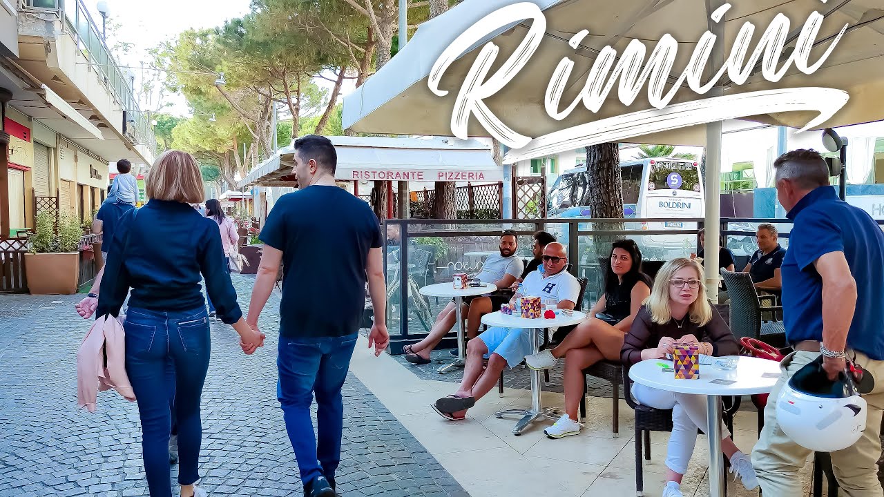 RIMINI THE LIFE OF DOLCE VITA. Italy - 4k Walking Tour around the City - Travel Guide. #Italy