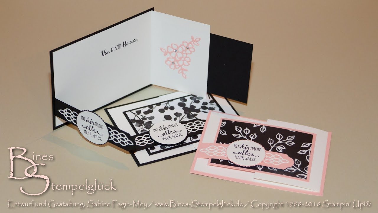 Sandwich Karte mit Spezialverschluss - Stampin' Up!