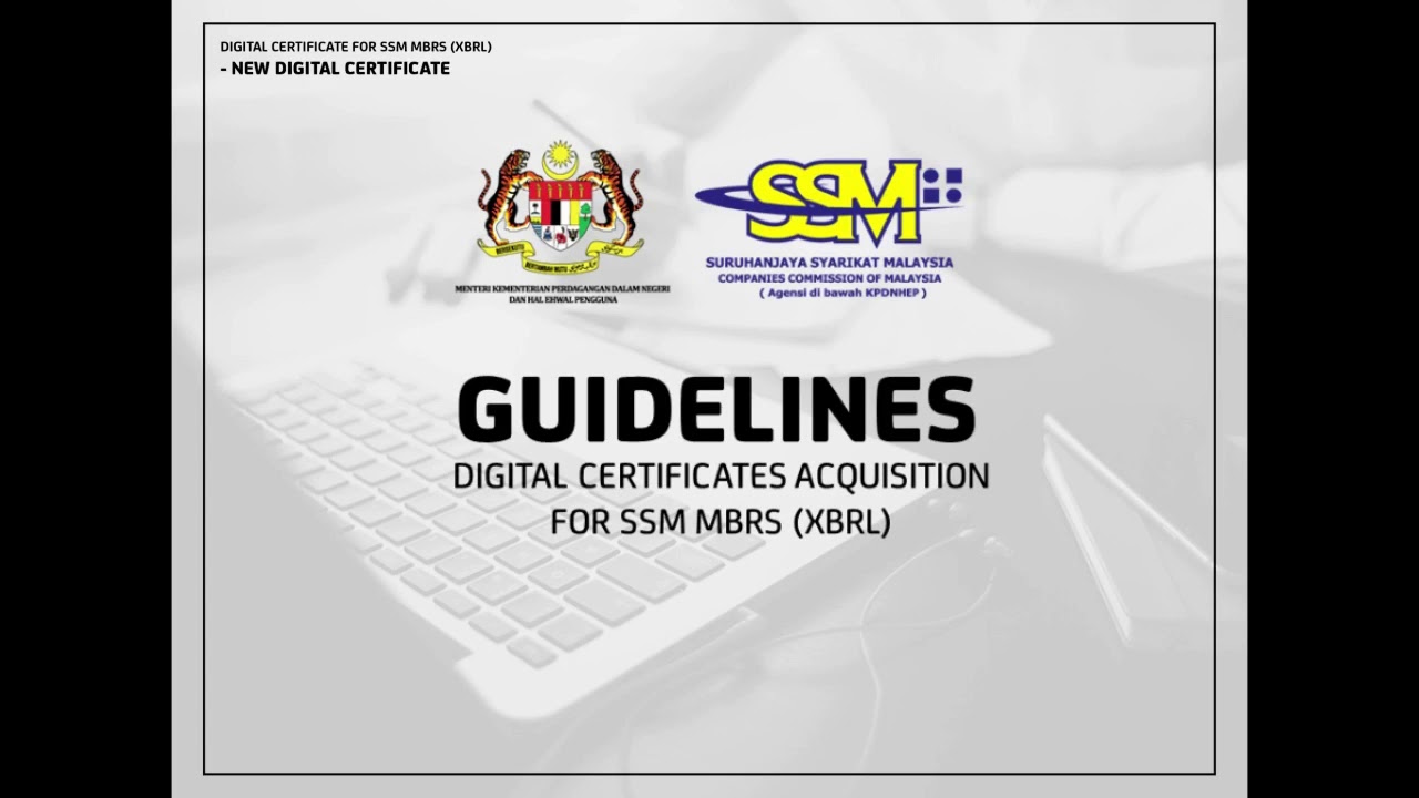 MBRS SSM : Video Tutorial - Digital Certificate Acquisition for SSM-MBRS