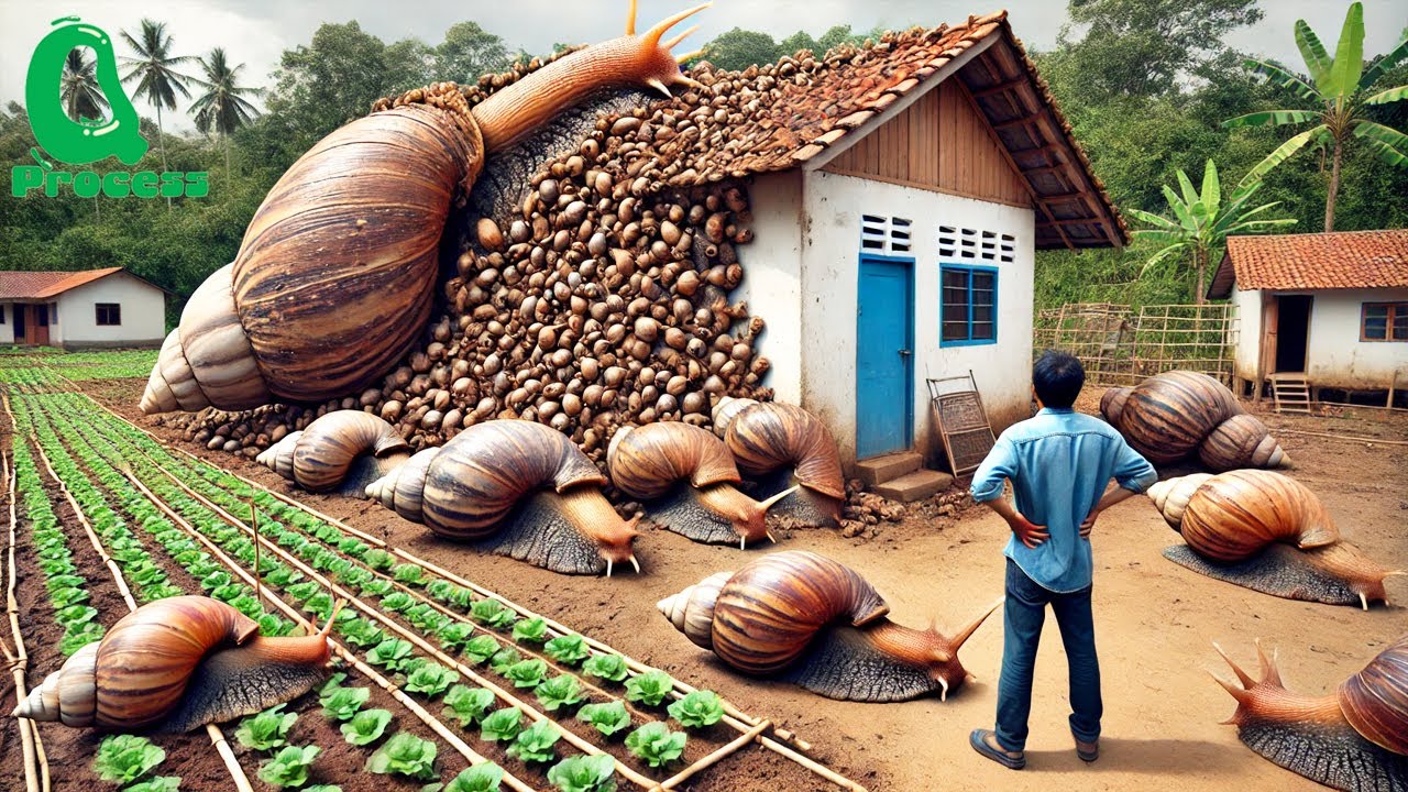 Millions of SNAILS Raised and Harvested for Food and Cosmetics   Snail Processing