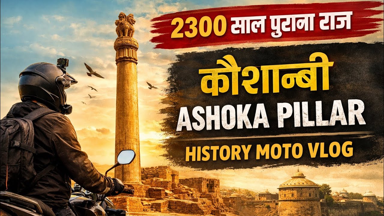 2300 Saal Purana Raaz | Kaushambi Ashoka Pillar History | Moto Travel Vlog
