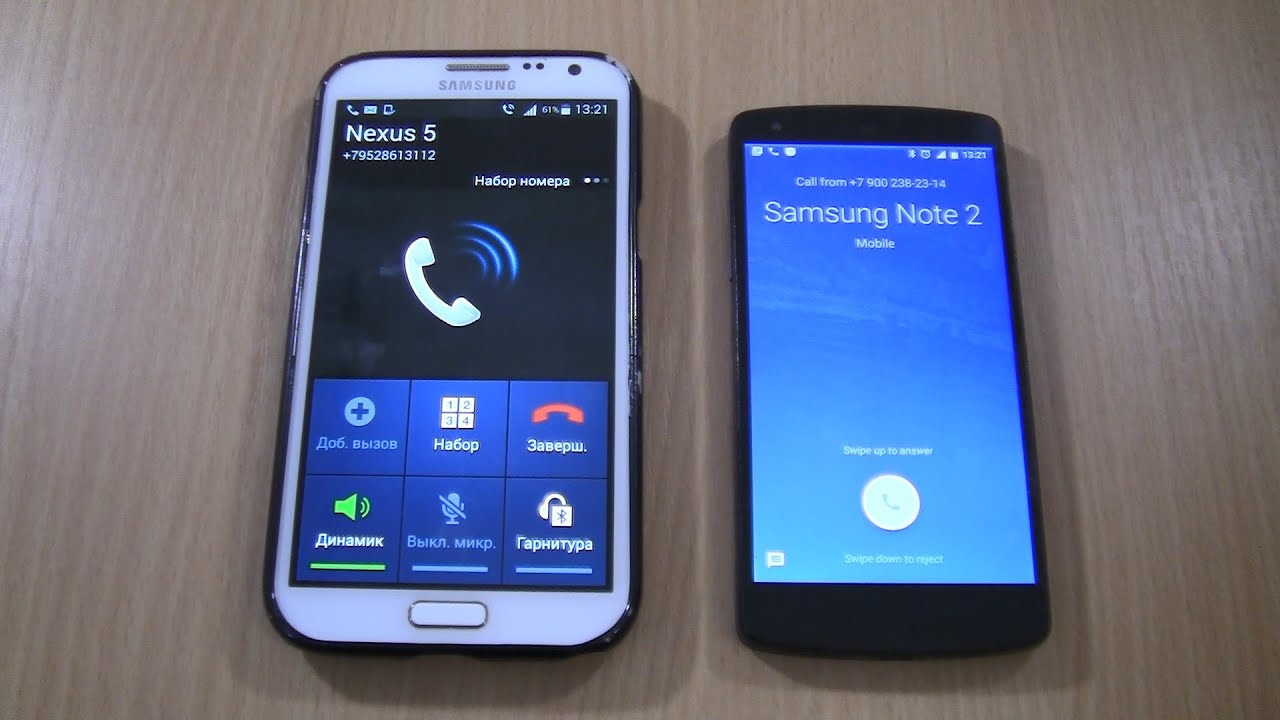 Over the Horizon Incoming call & Outgoing call at the Same time Samsung Galaxy Note 2+Nexus 5
