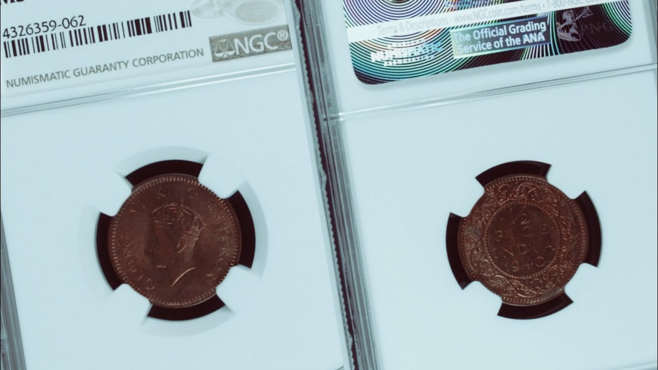 1/2 Pice, George VI, British India 1940 | NGC Coin