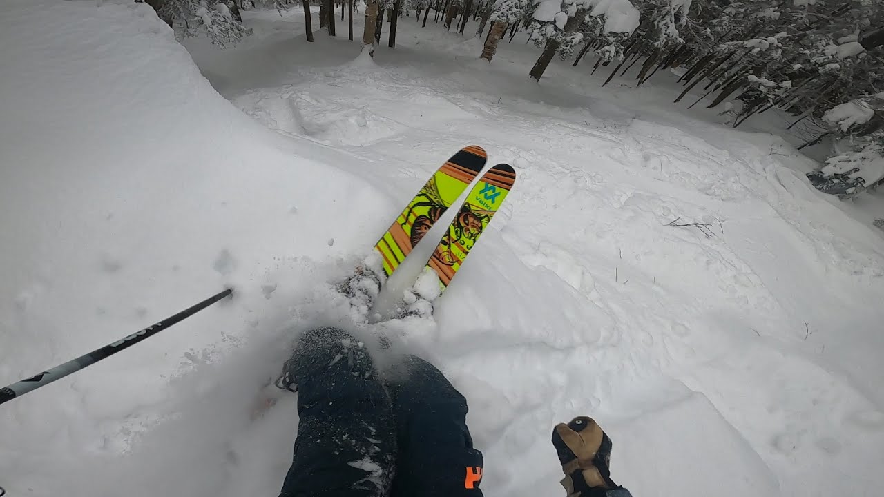Killington VT Anarchy glade December powder skiing  12/7/24