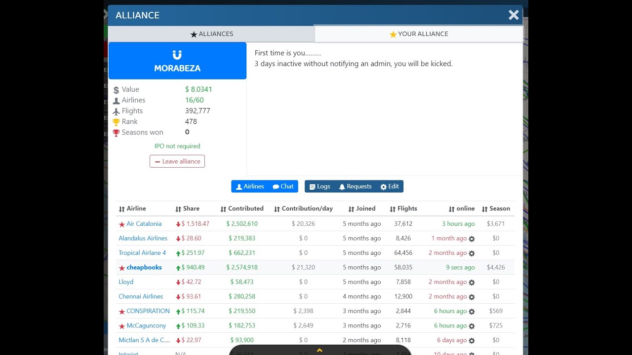 airline manager 4 how to join an alliance