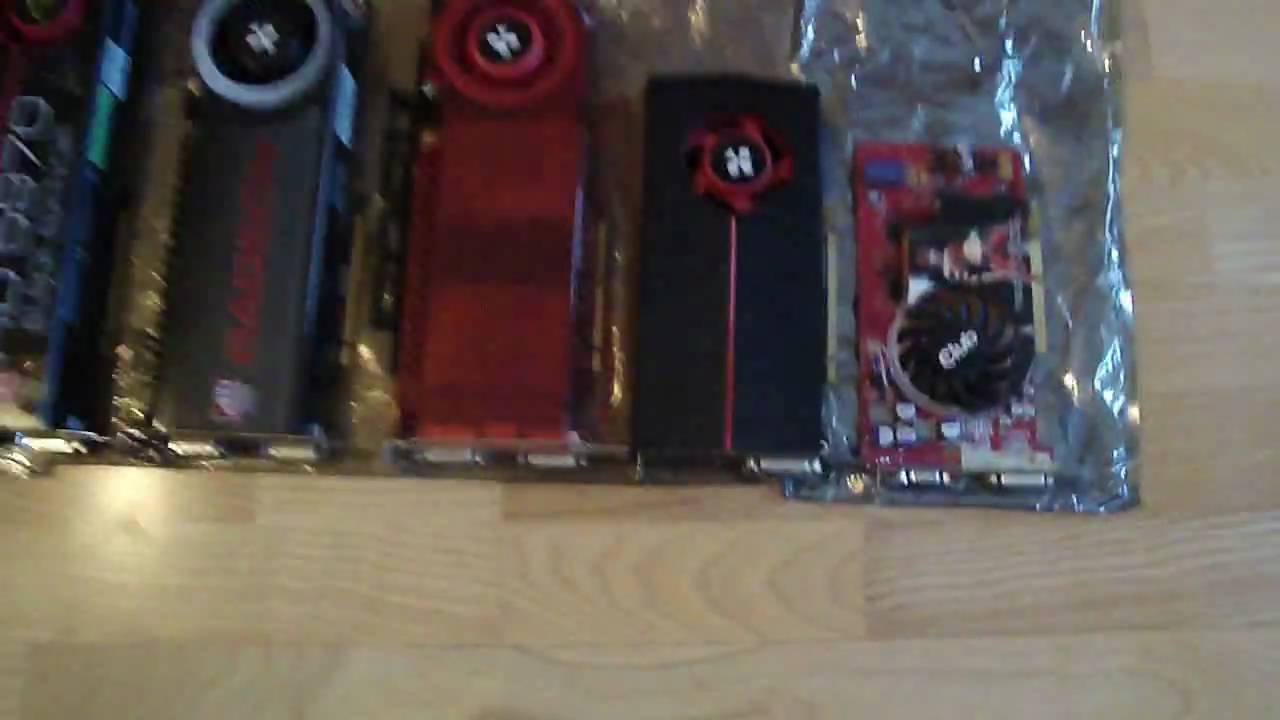 ATi 5970 compared to 4870 X2, 3870 X2, 5770 and X800 Pro
