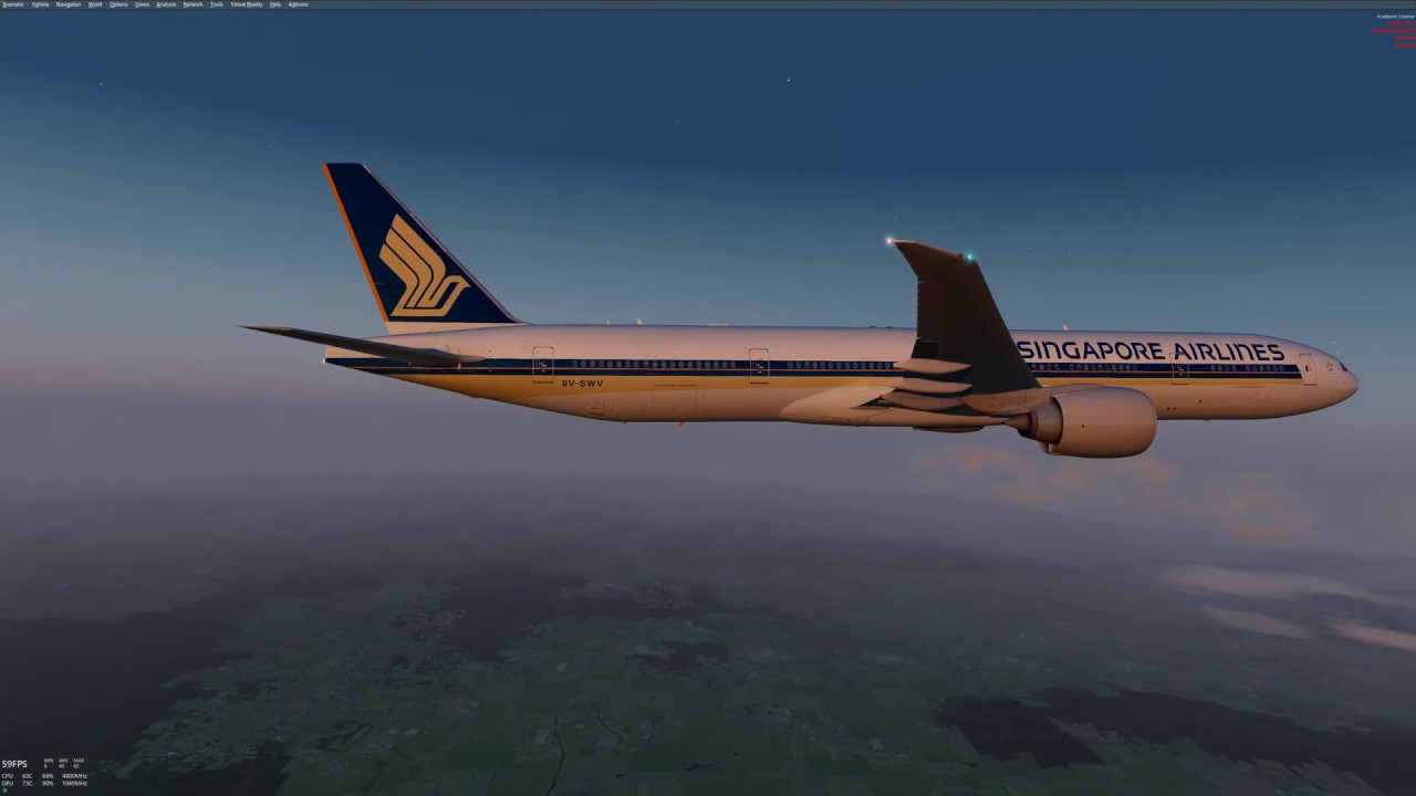 Amazing nighttime arrival into flytampa Sydney over ORBX v2 Australia at night