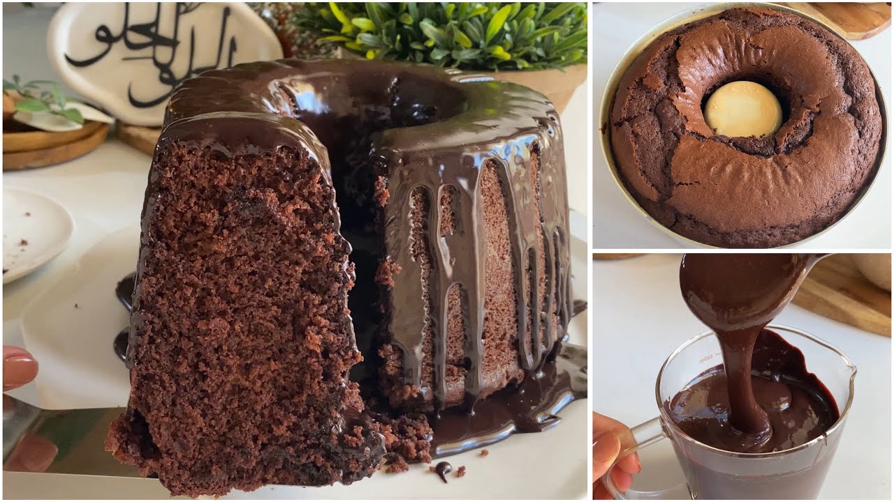 كيكة الشكولاتة السحرية😮 بارتفاع اكتر من 12 سم 👌💪🏻مع صوص الشكولاتة الاقتصادي بدون زيت ولا زبدة 😋😍