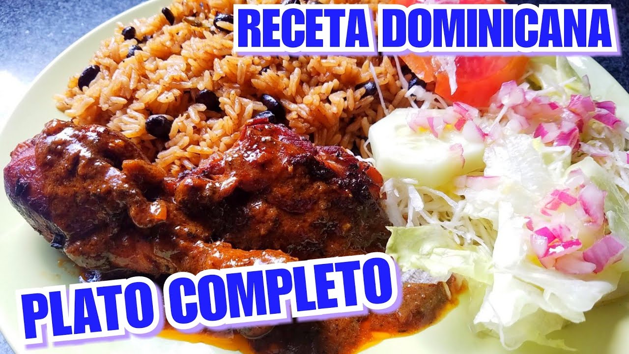 MORO DE HABICHUELA NEGRA CON COCO/ POLLO GUISADO