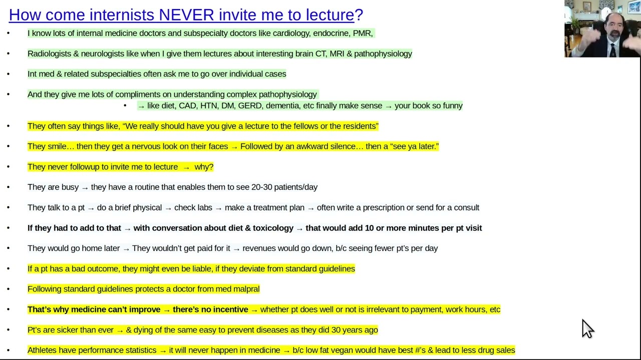 How come internists never invite me to lecture?