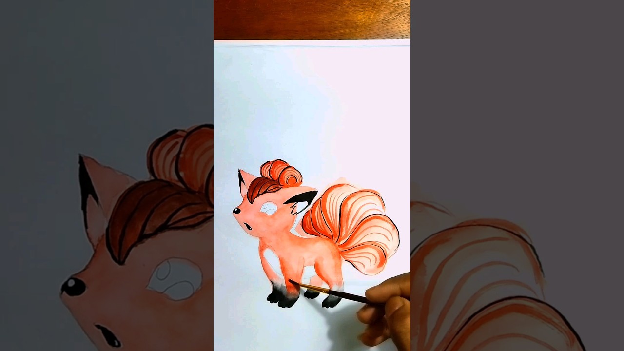 vulpix Pokemon  painting 🖌️#trending #viral #shorts #art🖌️