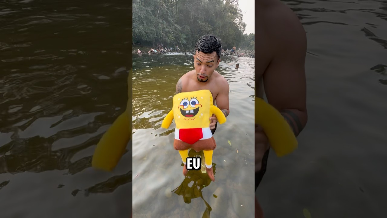 O jacar&eacute; atacou meu boneco do  Bob esponja  #shorts
