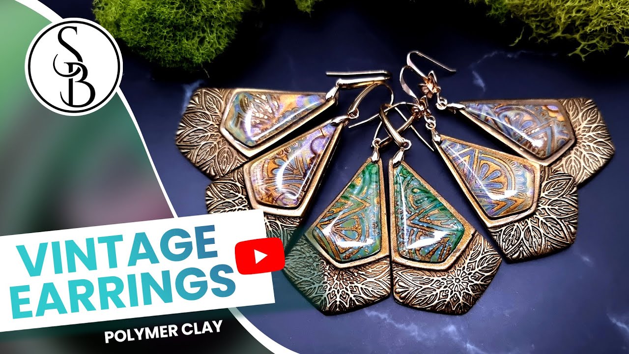 How to Make Beautiful and Classy Earrings with a Simple Techniques. Polymer Clay Jewelry Projet. DIY