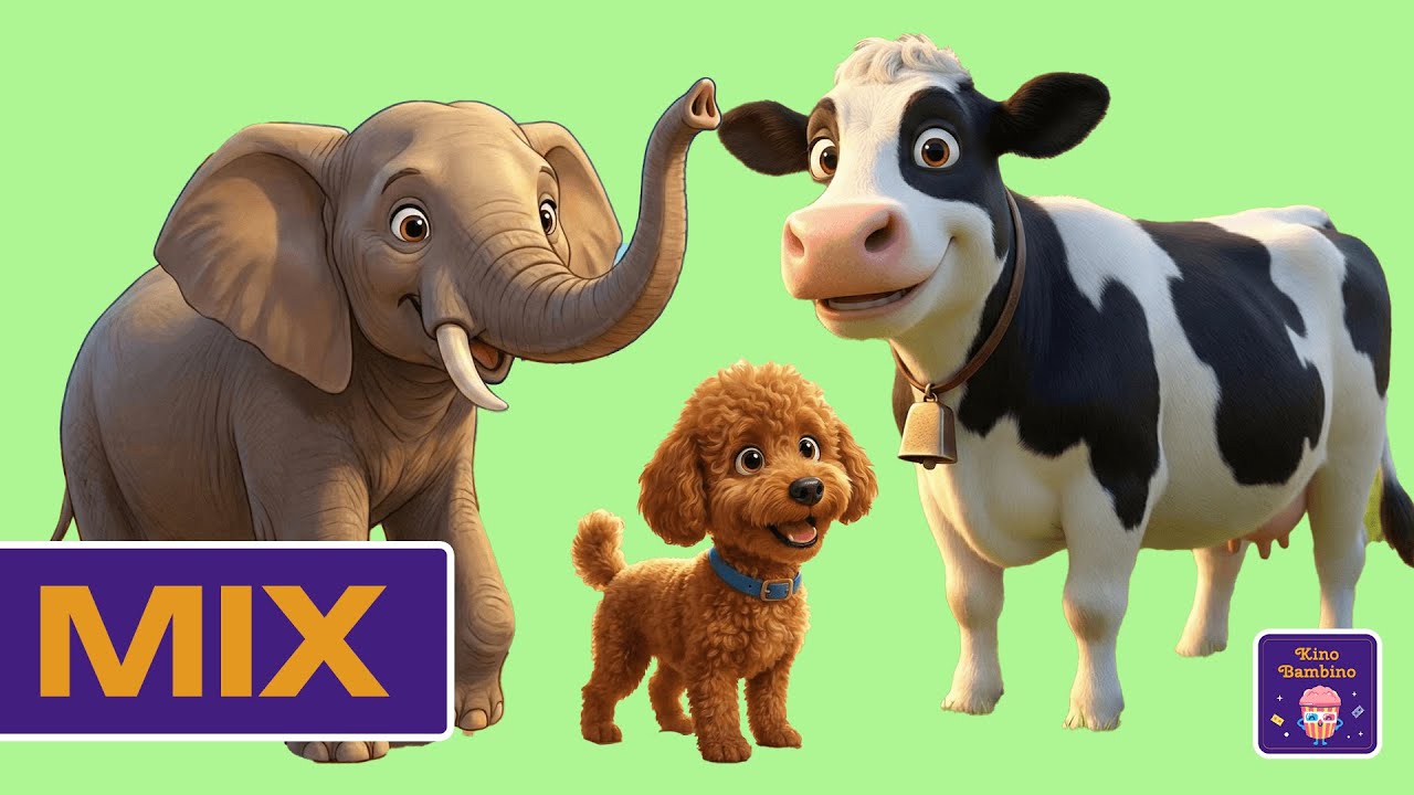 Guess the Animal – Big Song MIX | Safari, Farm & Pets | Kino Bambino