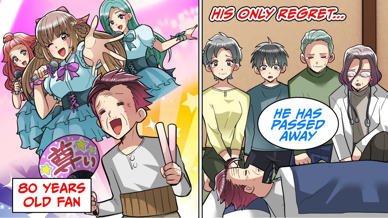My grandpa passed away at his favorite idol's concertv [Manga Dub]