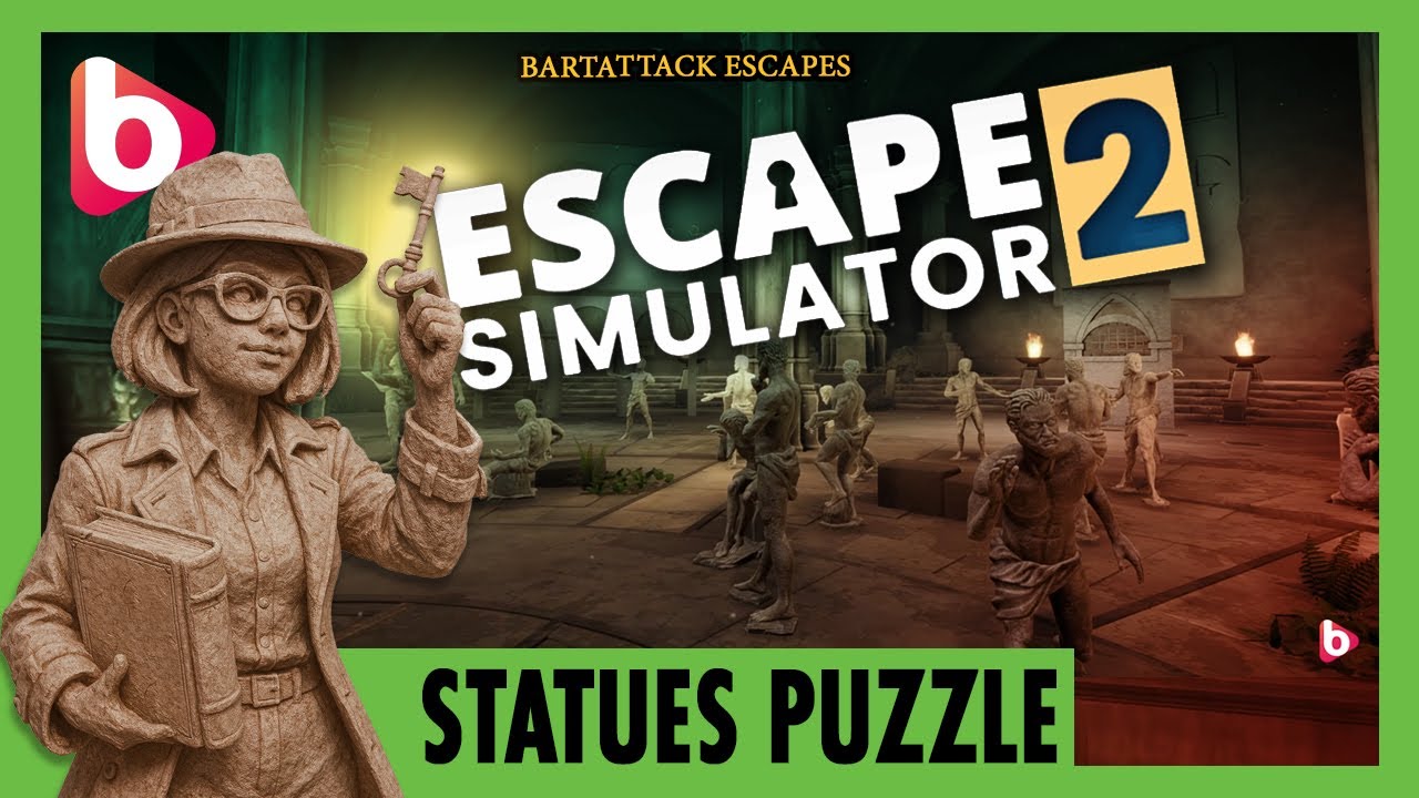 ESCAPE SIMULATOR 2 : Secret Passage Statues puzzle | Darkest puzzle solution