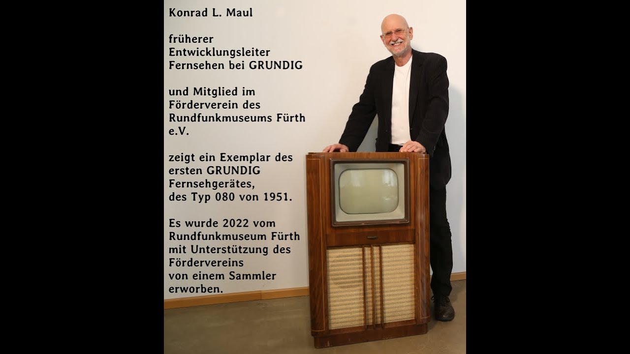1951 Grundig präsentiert sein erstes Fernsehgerät, den Typ 080