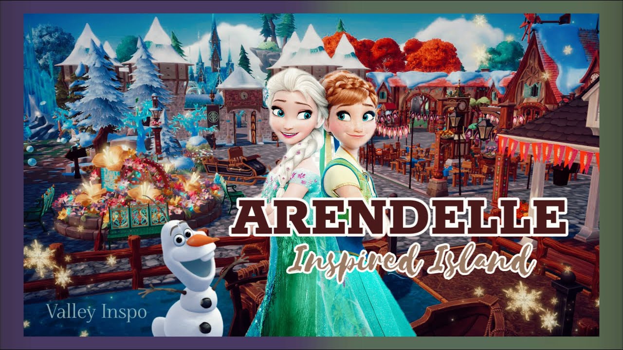 Disney Frozen in Dreamlight Valley⛄️Arendelle on Floating Island Forest of Valor❄️Icy Frozen Palace💜