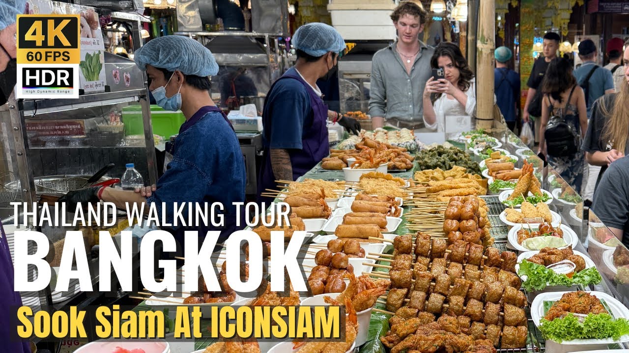 [BANGKOK] Incredible Thai Street Foods At SookSiam Dinning ICONSIAM | Thailand [4K HDR]