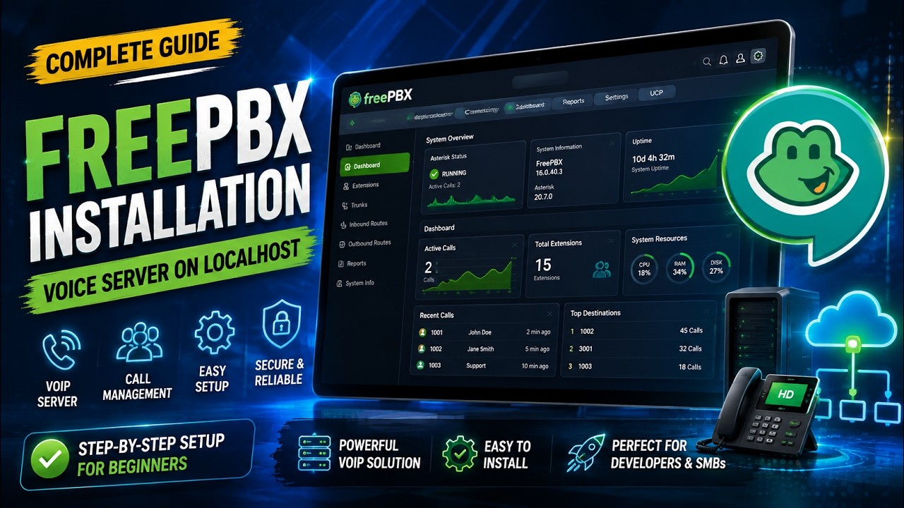 FreePBX Setup install & Configuration Step By Step  💬 Proxmox 📱 Asterisk Free PBX SIP Telephony