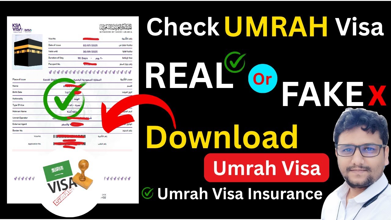 Download Umrah Visa || Check Fake Or Orignal || Check Umrah Visa Status || Umrah Visa Insurance