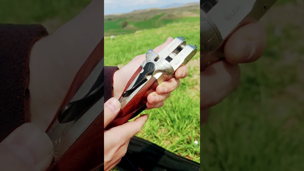 Side by side double barrel shotgun. Made in Spain. Montage video. #hunting #shots #shoot #avt&uuml;feği