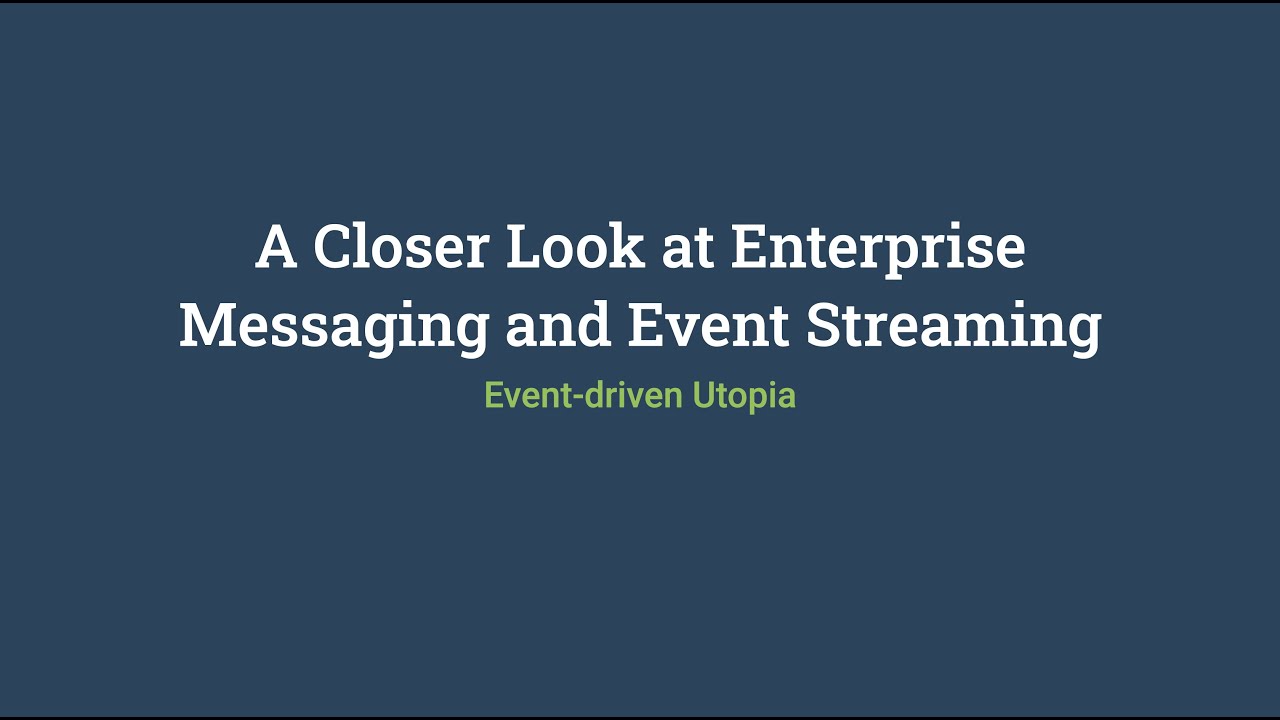 Comparing Enterprise Messaging and Event Streaming