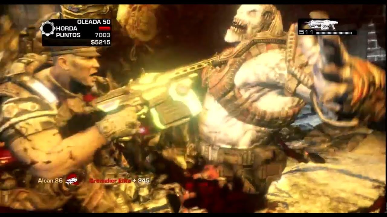Gow 3 - Solo 1 jugador - Oleada 50 en Punto muerto. Dif: Normal (Lambent Berserker)