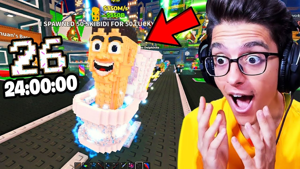 Ho comprato 24 ORE di FORTUNA 2026 per OTTENERE OG SKIBIDI TOILET su ROBLOX STEAL A BRAINROT!!