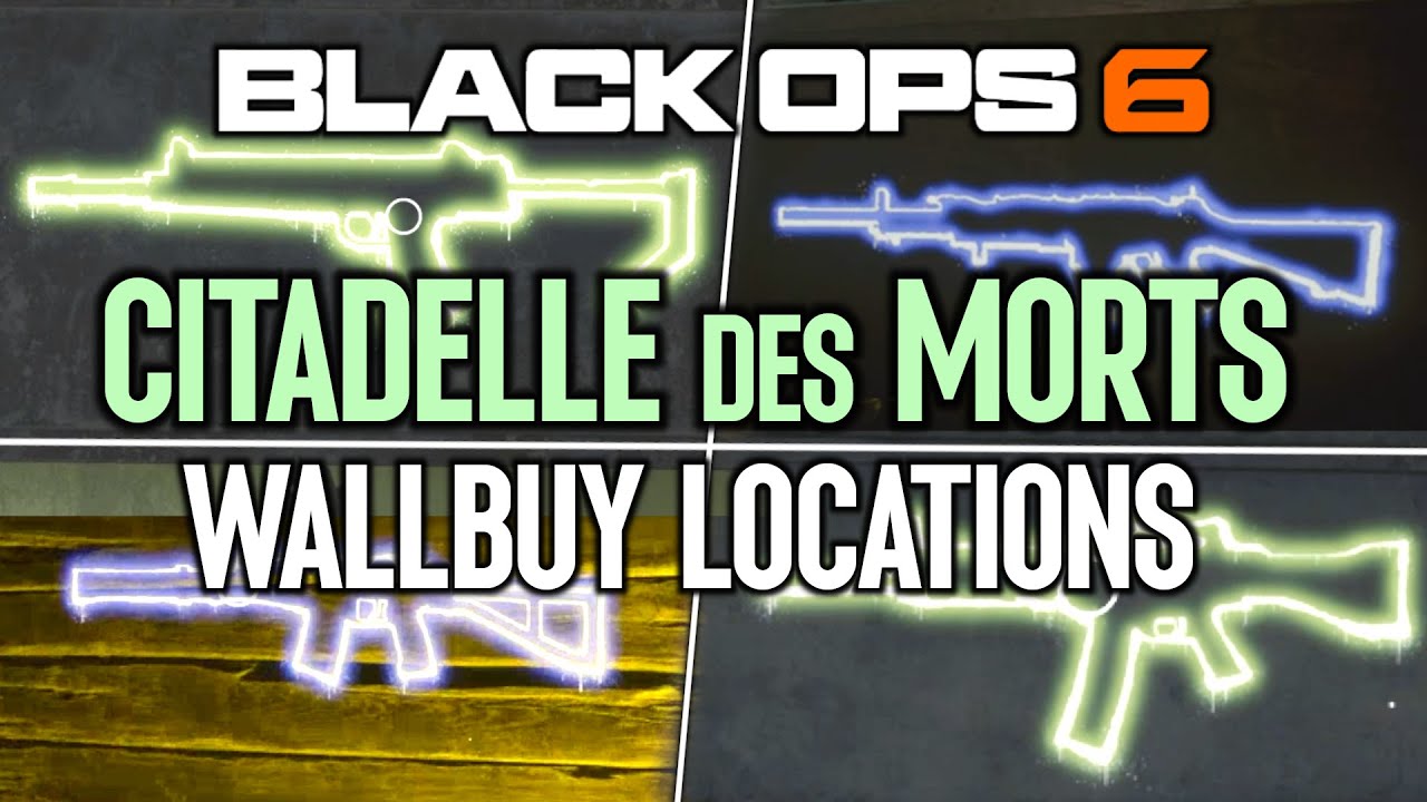 ALL WALL BUY LOCATIONS - CITADELLE DES MORTS - BO6 Zombies Beginner Guide (Black Ops 6 Zombies)