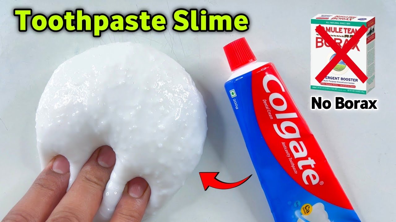 No Borax Colgate Toothpaste Slime💦 How to make Slime at home easy [ASMR]