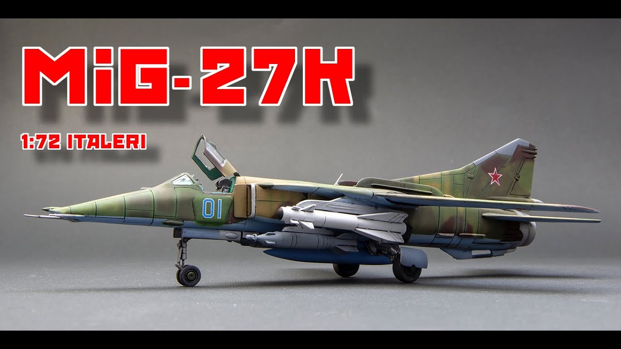 MiG-27 K SOVIET VVS 1:72 ITALERI Full Video Build