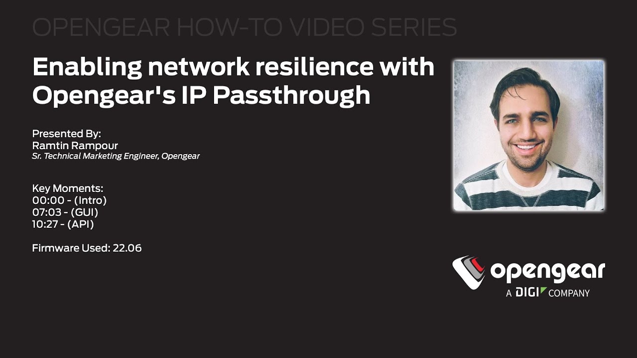 Enabling network resilience with Opengear's IP Passthrough