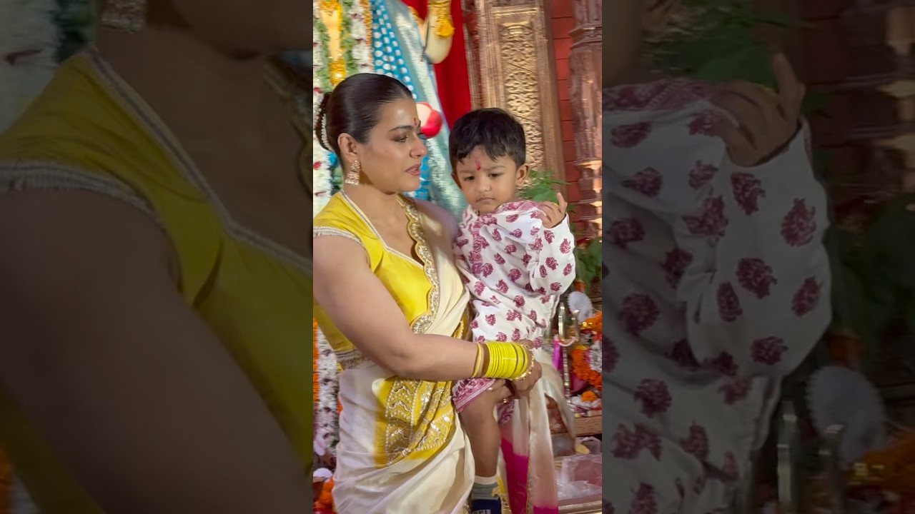Kajol, Vatsal Sheth & Ishita Dutta Attend North Bombay Sarbojanin Durga Puja 2025 | Bollywood Celebs