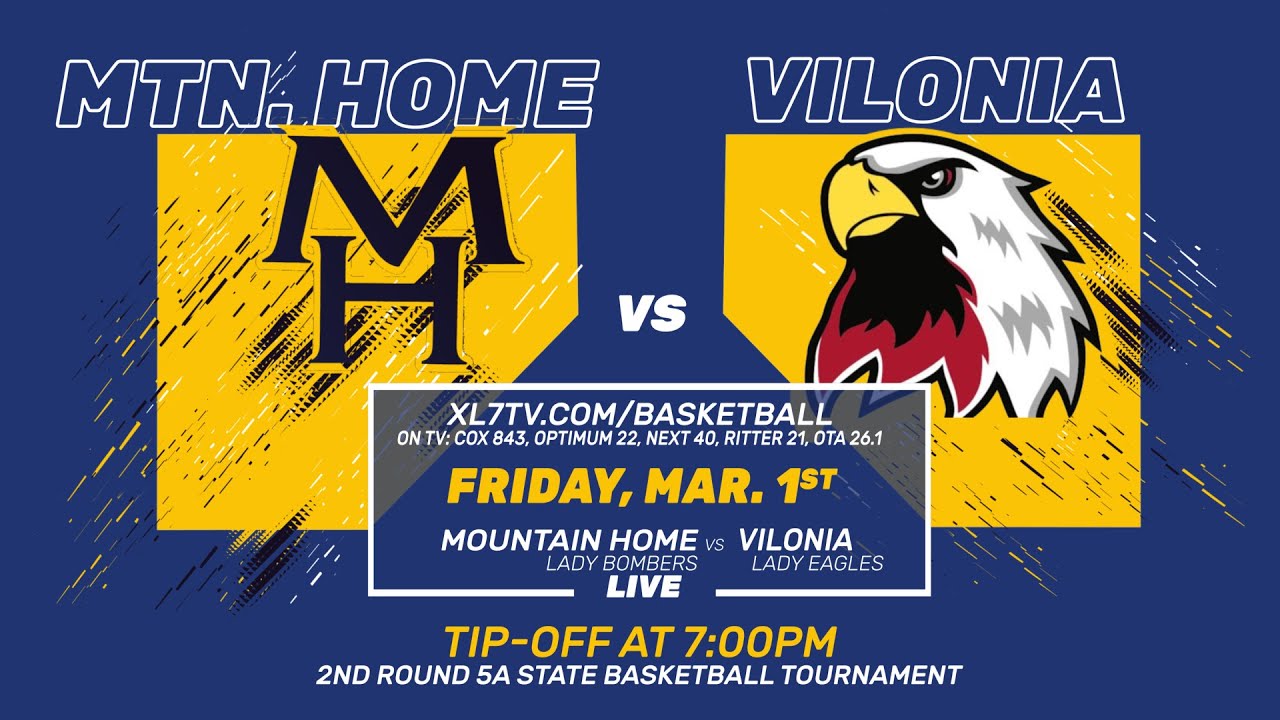 Mountain Home Bombers vs Vilonia Eagles Basketball (2nd Round 5a Girls State Basketball Tournament)