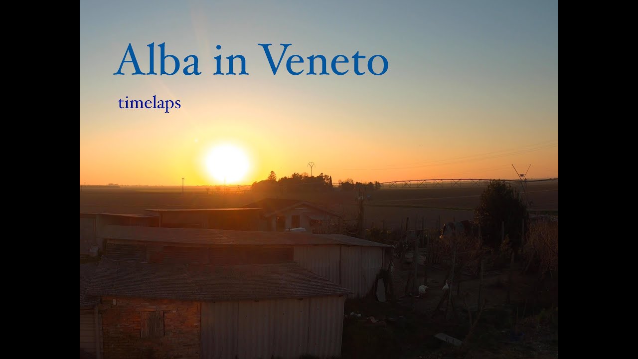 Timelaps sorgere dell'alba in Veneto