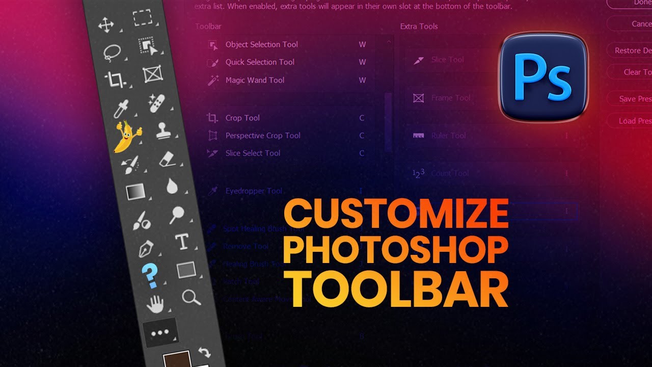 Найдите недостающие инструменты в Photoshop за 2 минуты.