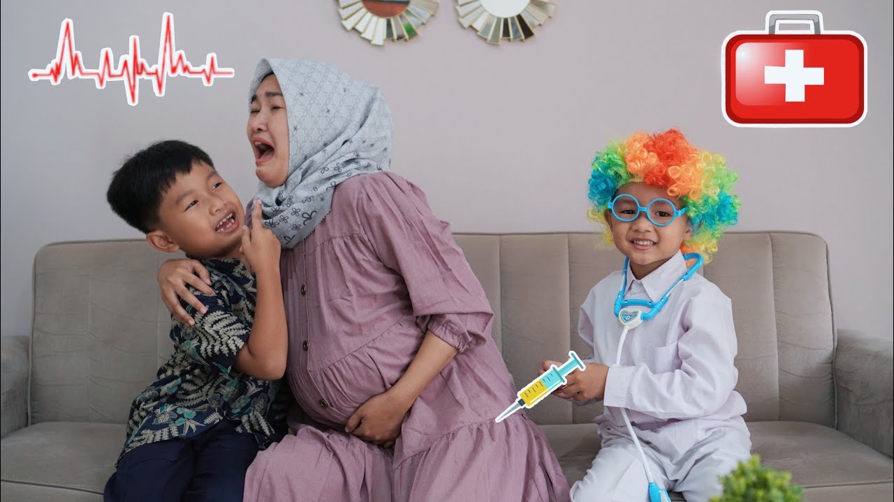 DRAMA ANAK MAIN DOKTER DOKTERAN - IBU HAMIL TAKUT DI SUNTIK | Davino Vlog