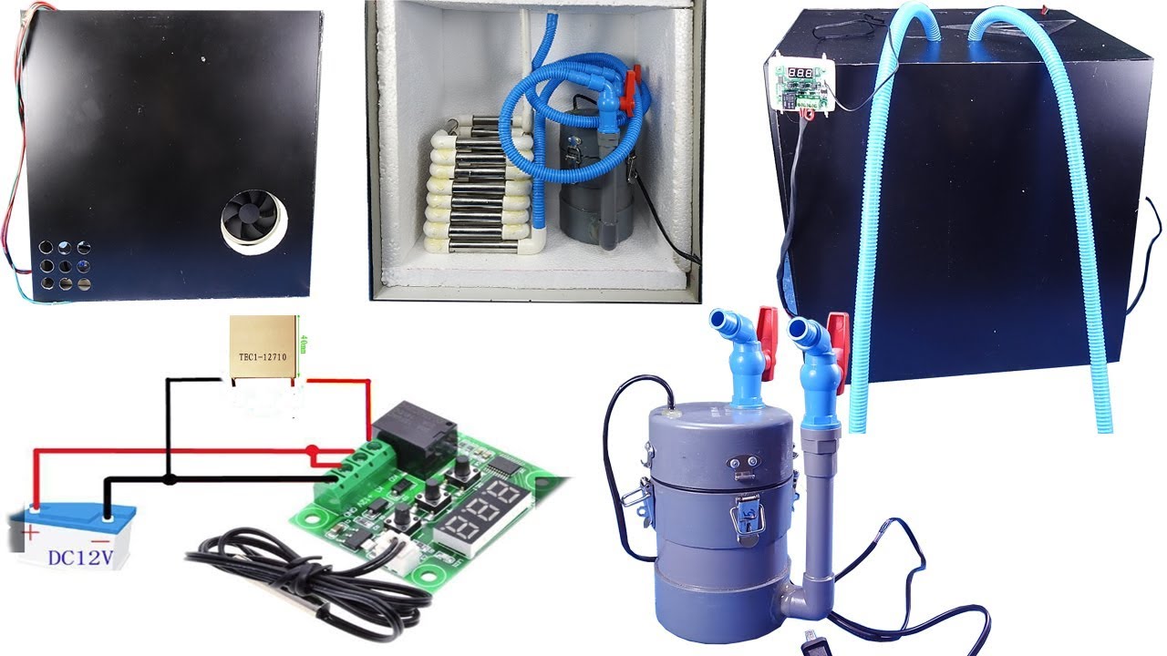 Aquarium model 7 - Testing Water Cool Chiller fish tank with Chip-Peltier-TEC 12710