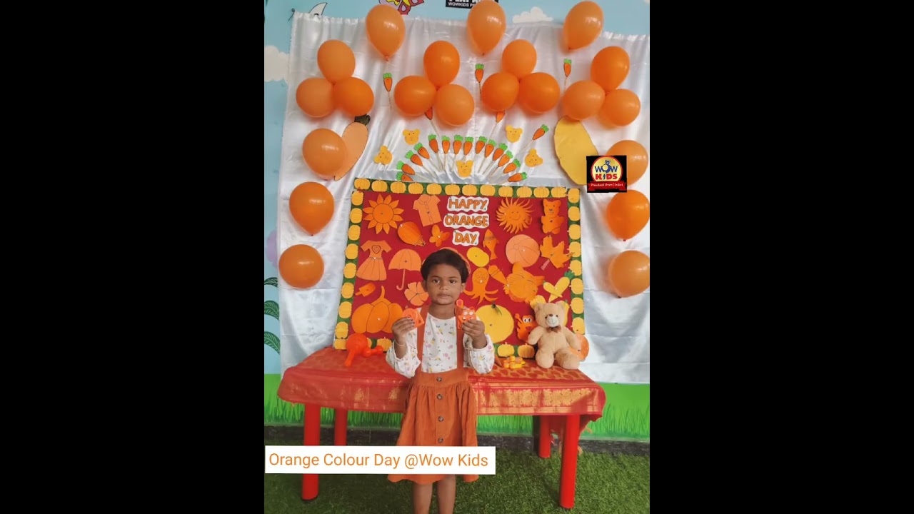 Orange Colour Day Celebrations | Wow Kids Preschool | Activities | Montessori Teaching Methods