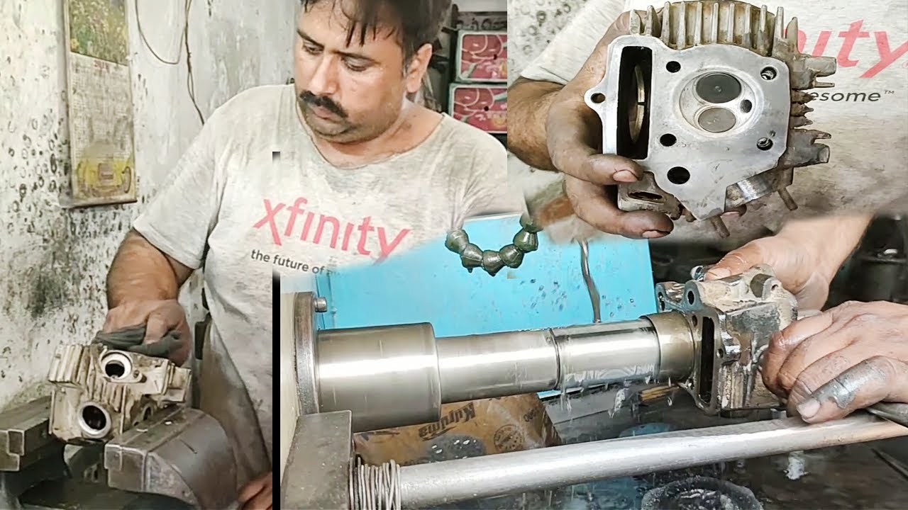 How to Assemble Engine Head Valves | Honda CD 70 Bike engine Head cleaning & Repairing