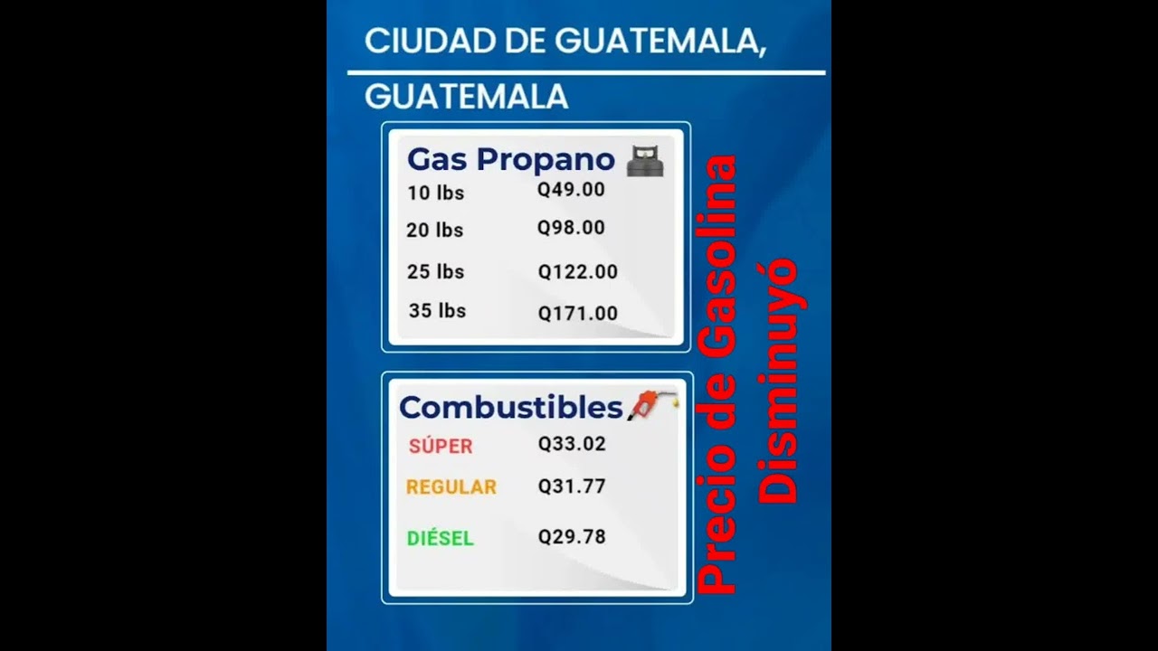 Disminuye el precio de la gasolina  y gas propano